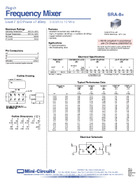 Datasheet SRA-8+ manufacturer Mini-Circuits
